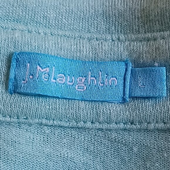 NWOT J. McLaughlin Solid Brynn Knit Linen-Blend Top Size Large - Picture 5 of 7